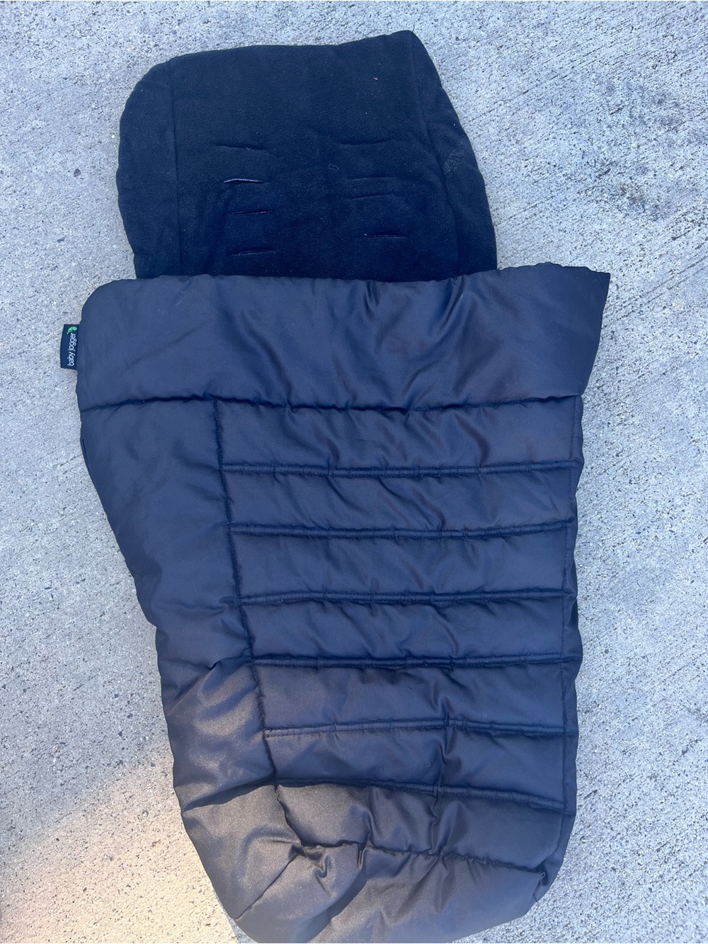Kids Black Quilted Puffer Bunting - Cozy Insulated Footmuff